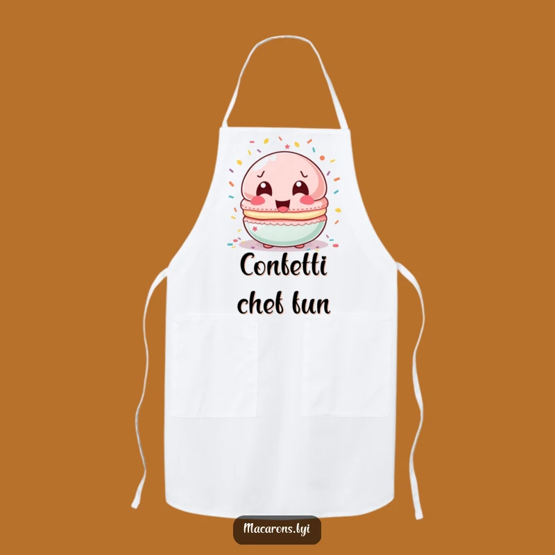 Funny Confetti Macaron Apron: Cook Up a Party with This Hilarious Accessory