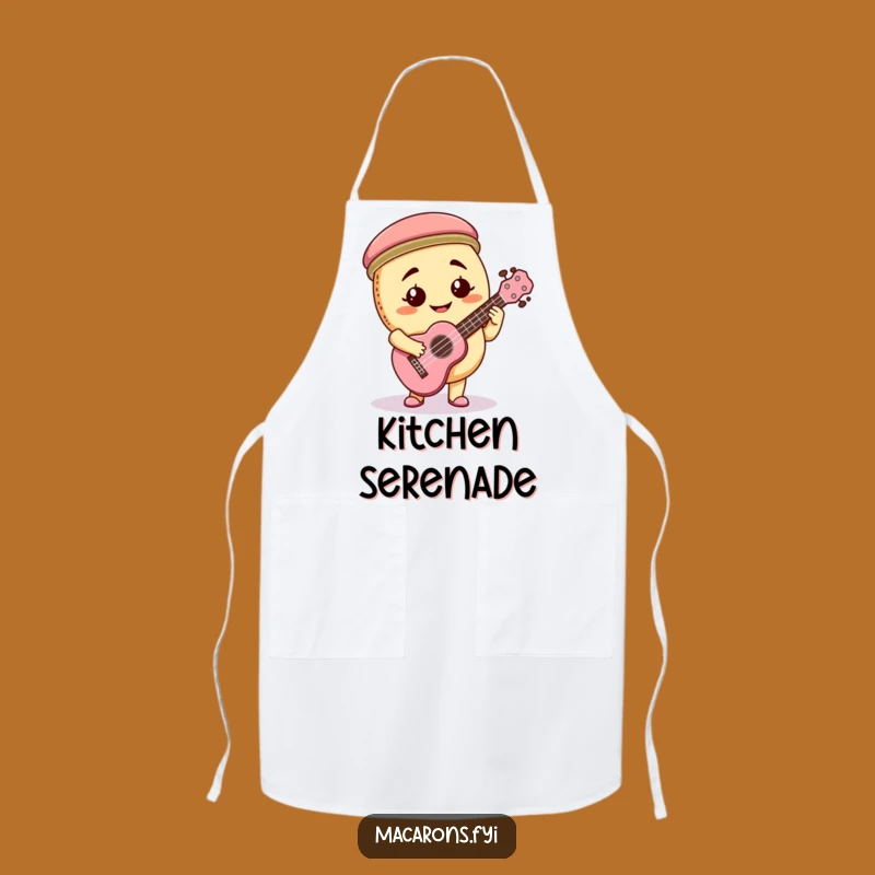 Funny Macaron Ukulele Apron: Cook Up a Storm with Musical Flair