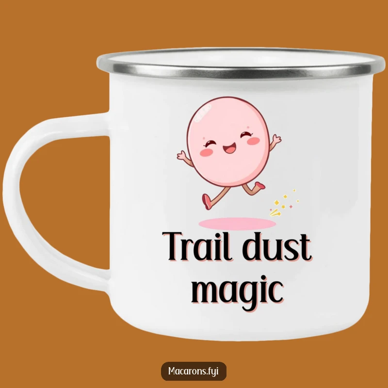 Funny Macaron Skip Camping Mug: Sweet Sips on Outdoor Adventures