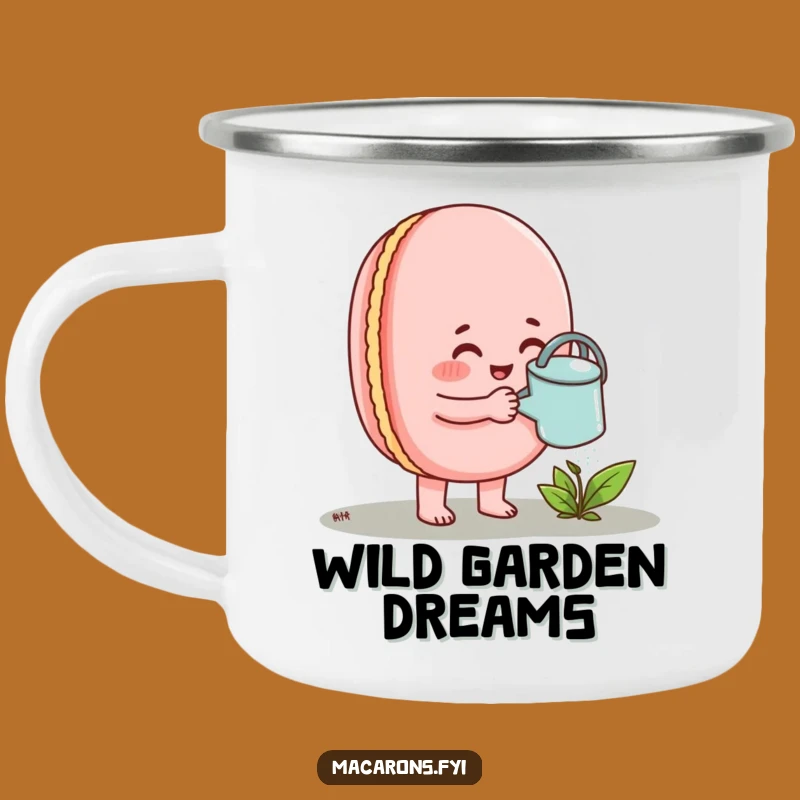 Funny Growing Macaron Camping Mug: Outdoor Nurturing, Sweet Funny Gift