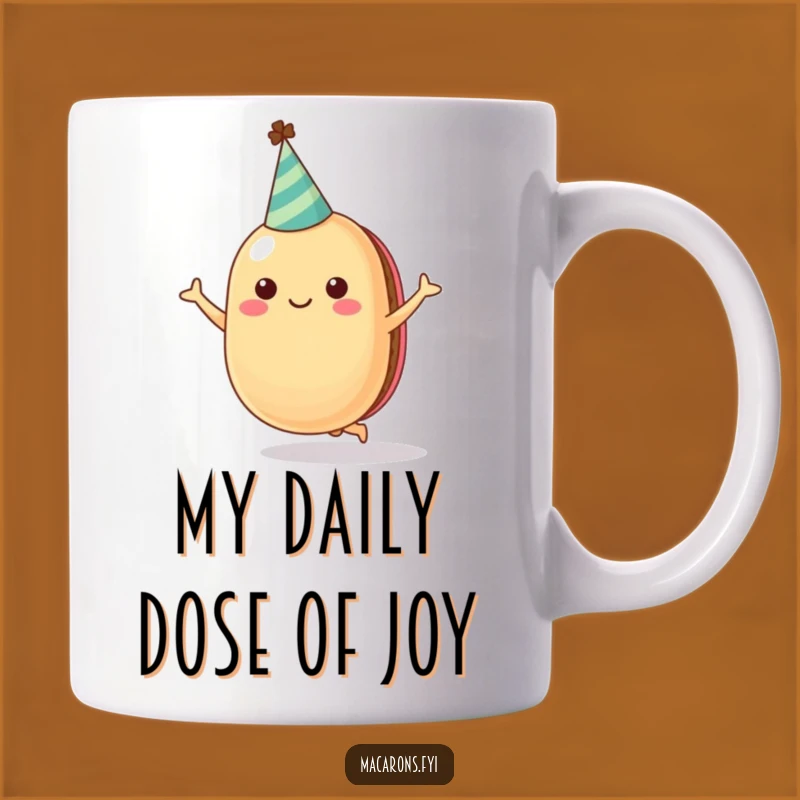 Funny Cheerful Macaron Party Hat Mug - Perfect Jumping Joy Gift!