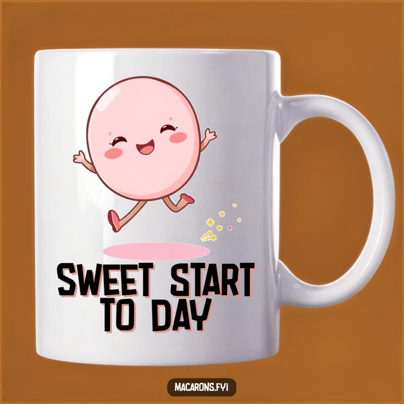Funny Macaron Joyful Skip Mug: A Sweet and Hilarious Gift for Dessert Lovers