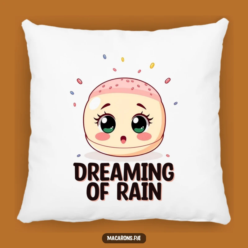 Funny Surprised Macaron Sprinkle Shower Pillow - Cozy Wonder Accent Gift