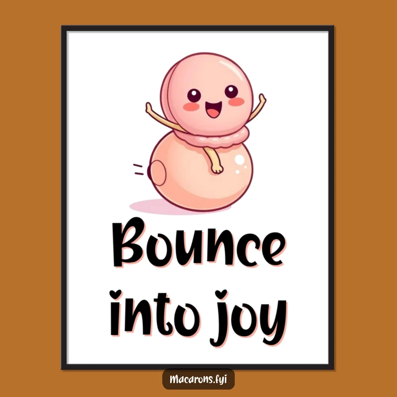 Funny Peppy Macaron Ball Rider Digital Art - Bounce Print Gift!