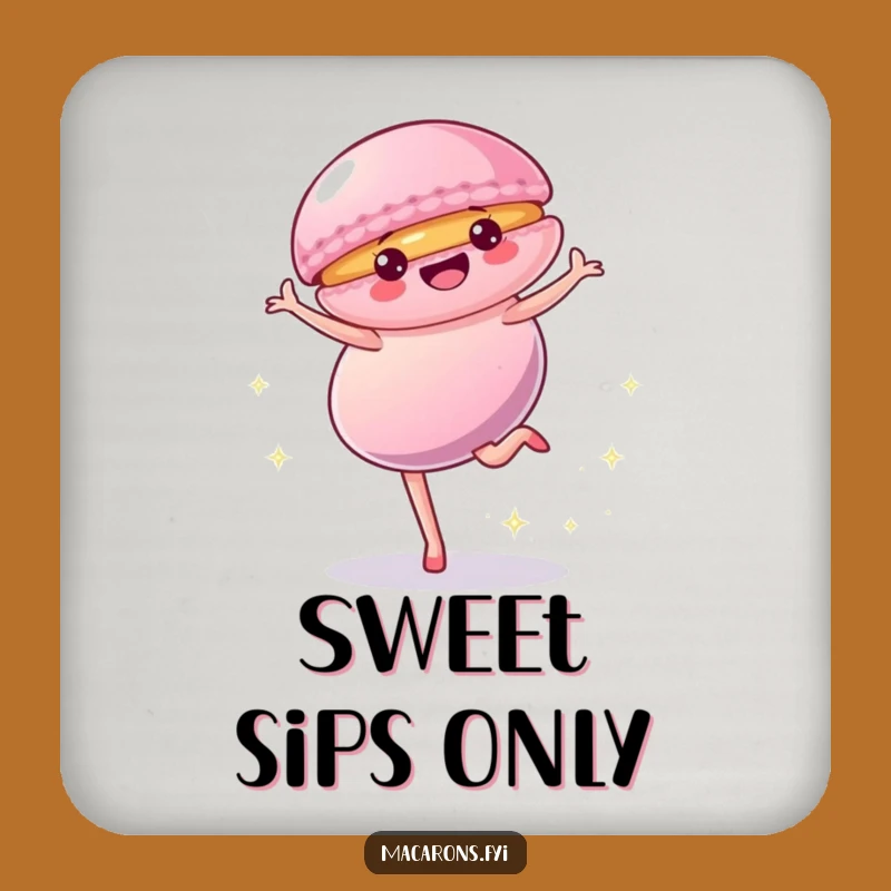 Funny Macaron Cartwheel Coasters: Protect Surfaces with Sweet Action, Unique Funny Gift!