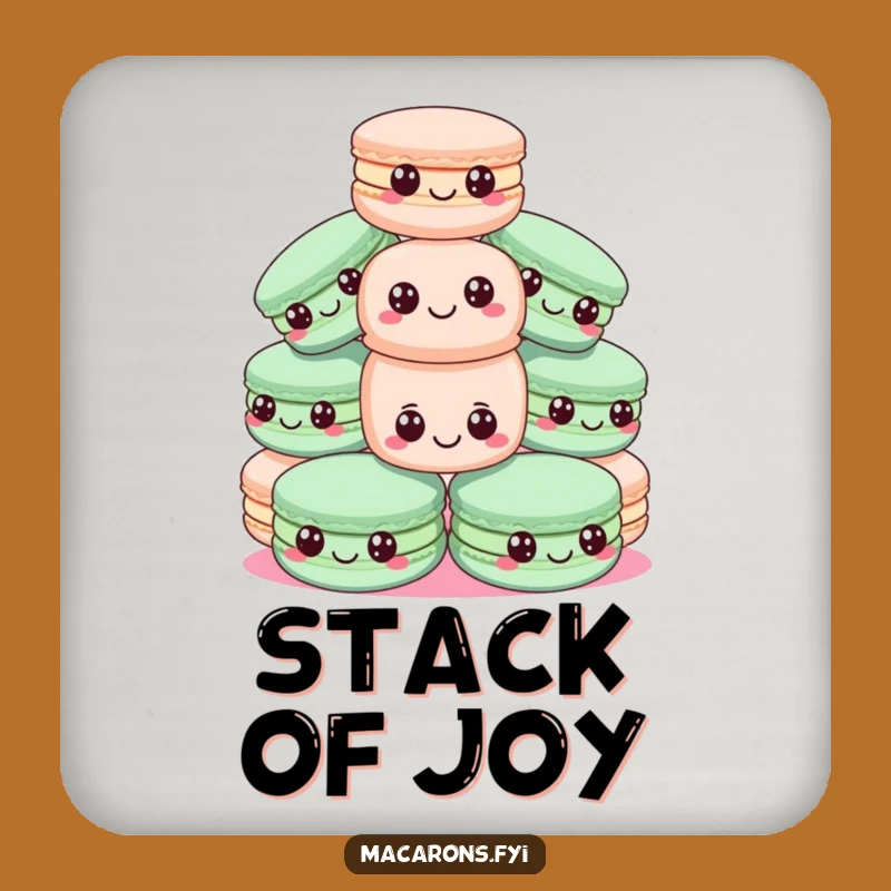 Funny Macaron Pyramid Coaster - Precarious Sweet Stack Decor Gift