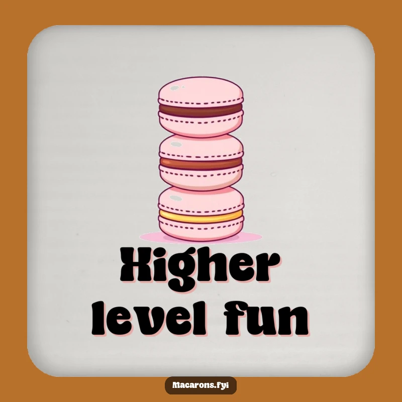 Funny Triumphant Macaron Tower Coaster - Protect Your Surfaces Gift