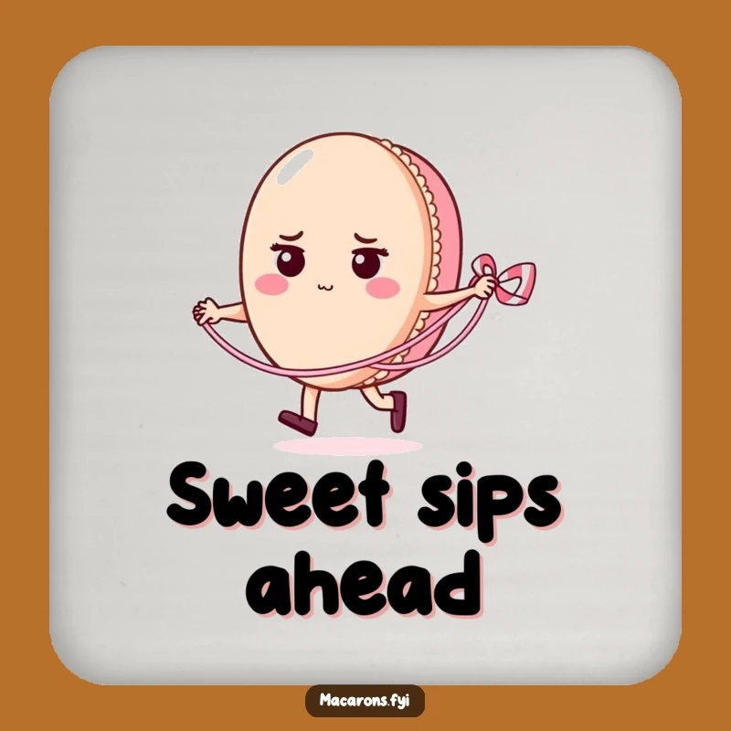 Funny Macaron Skipping Rope Coaster: Determined Pastry's Protective Surface Gift
