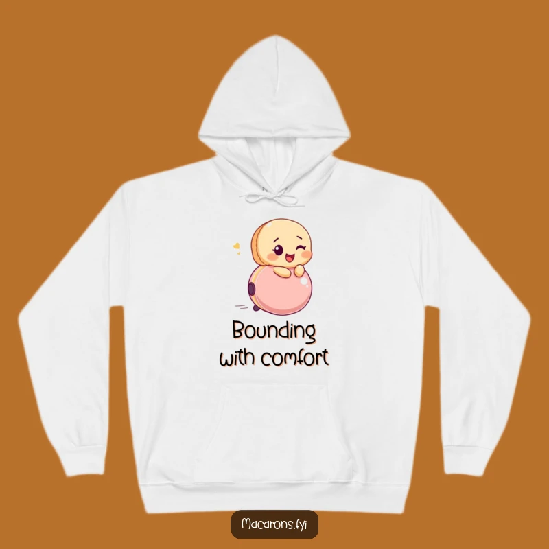 Cozy Funny Macaron Bouncing Ball Hoodie: Warm Comfort with a Playful Wink