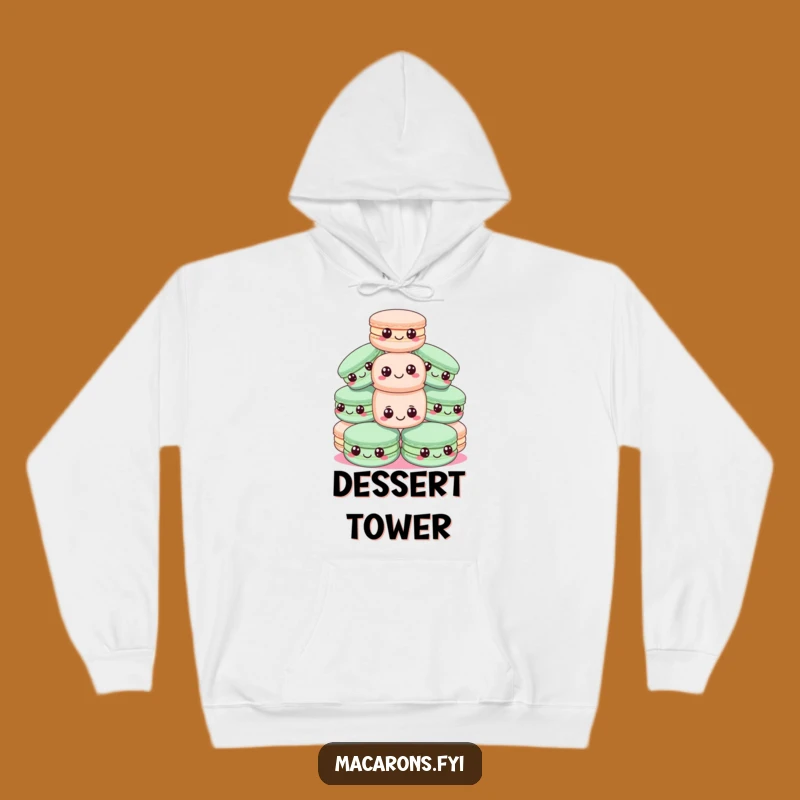 Cozy Funny Macaron Pyramid Hoodie - Precarious Sweet Stack Warm Gift