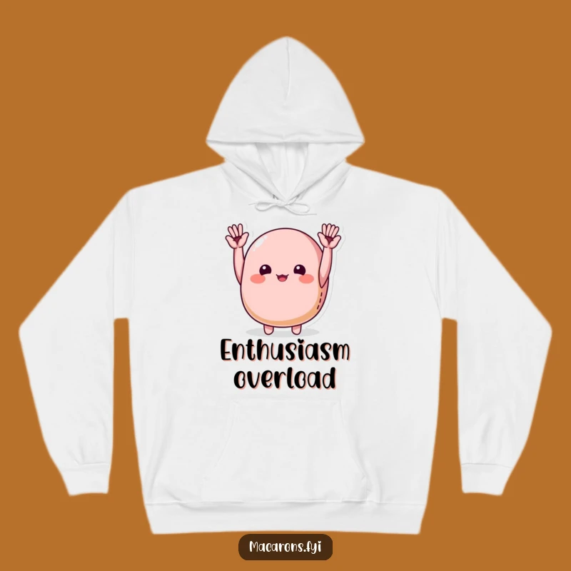 Funny Macaron Cheering Hoodie: Cozy Up with Joy in this Hilarious Macaron Sweatshirt