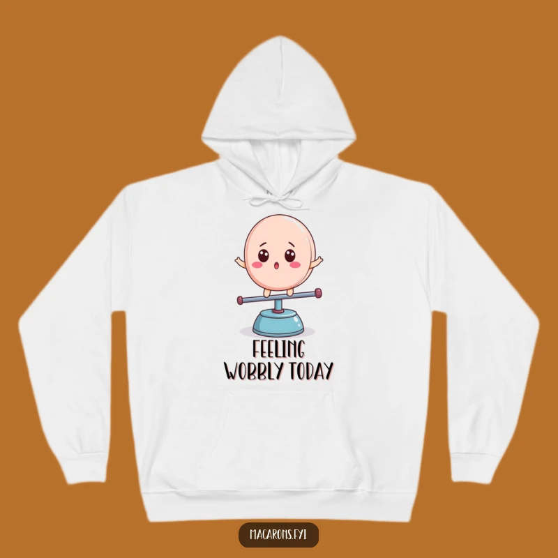 Cozy Funny Macaron Teeter-Totter Hoodie - Warm & Surprised Sweet Character Wear!