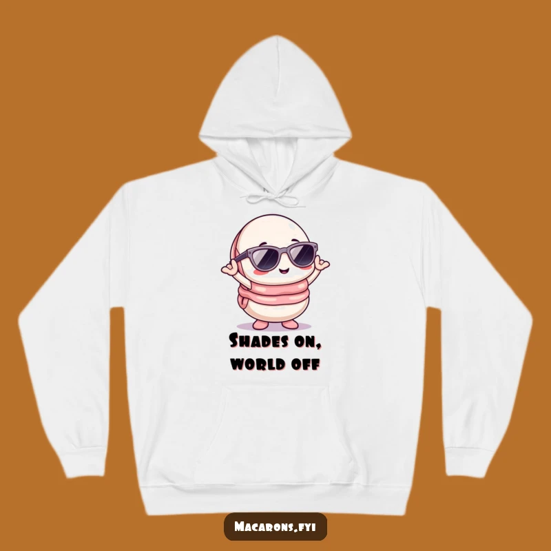Funny Kawaii Macaron Sunglasses Hoodie: Cozy Cool Character Great Gift