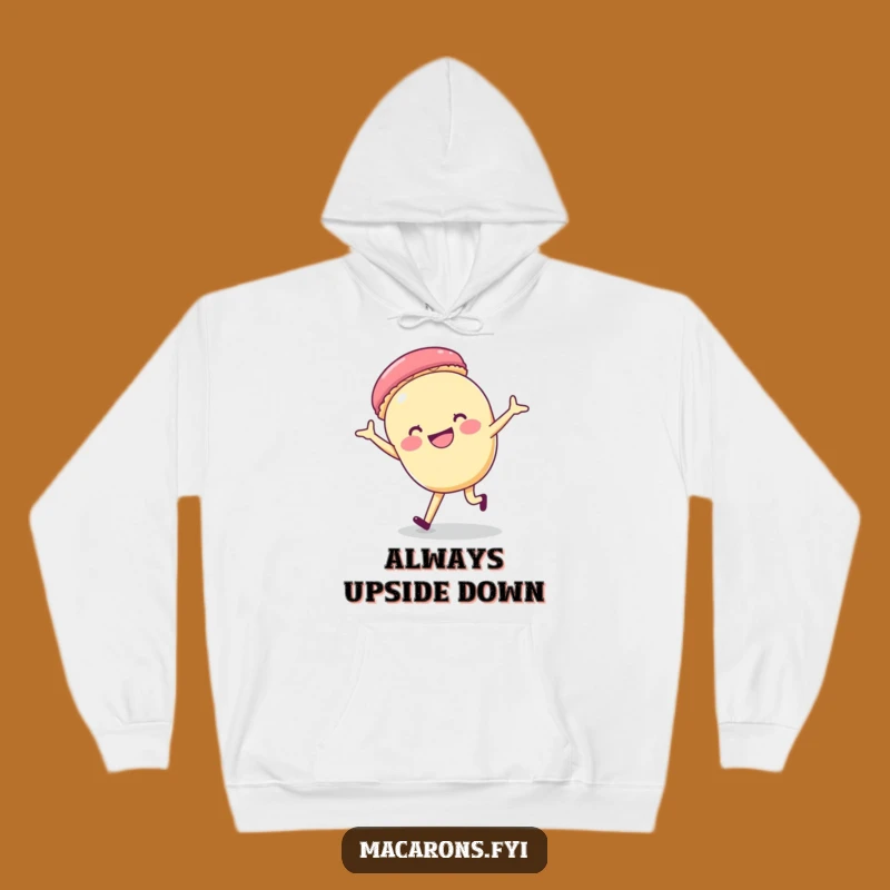 Funny Macaron Cartwheel Hoodie: Cozy Acrobat, Perfect Humorous Gift