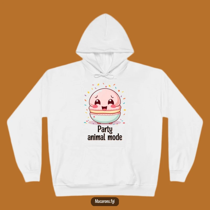 Cozy Funny Confetti Macaron Hoodie: Warmth and Celebration All Day