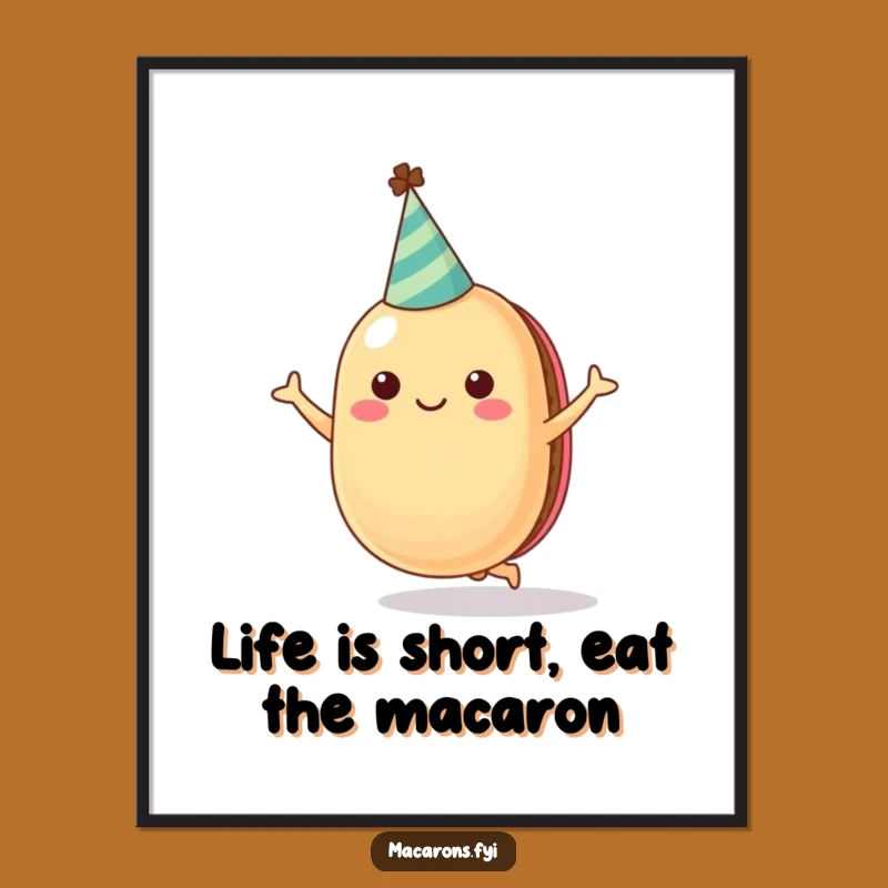 Free Printable Macaron Wall Art: Jumping Character, Hilarious Downloadable Art for Your Room!