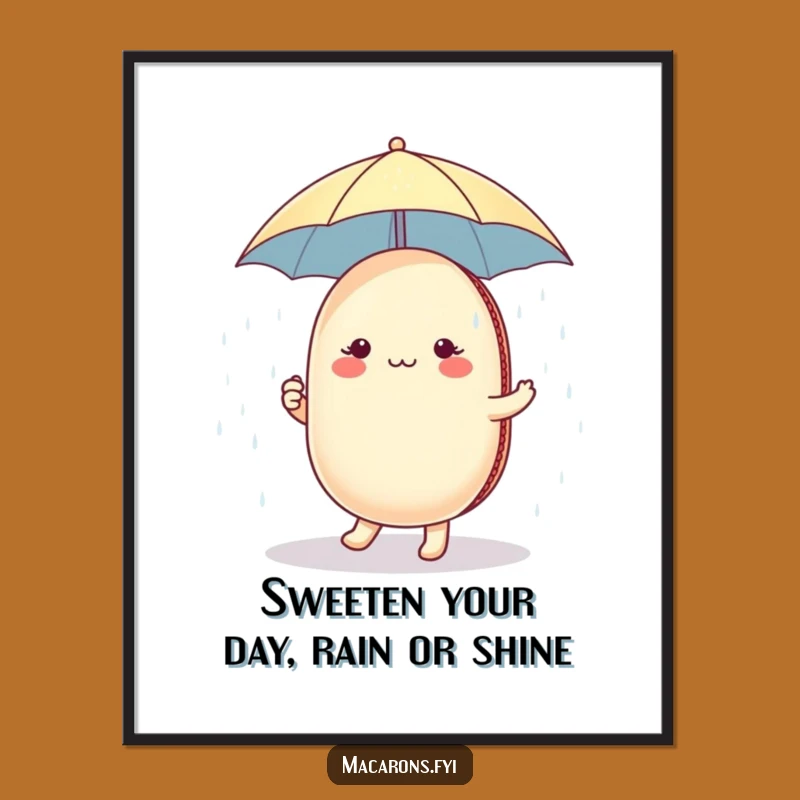 Sweet Free Printable Wall Art: Macaron Sugar Shower Dance, Downloadable Decor