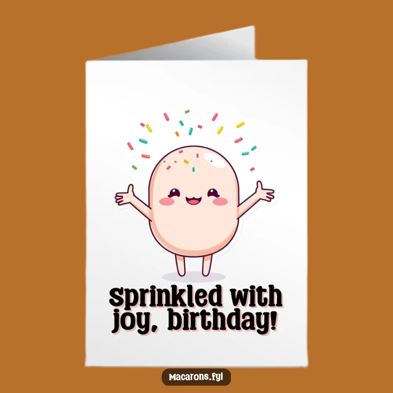 Free Printable Birthday Card: Sprinkled Macaron Fun DIY Gift