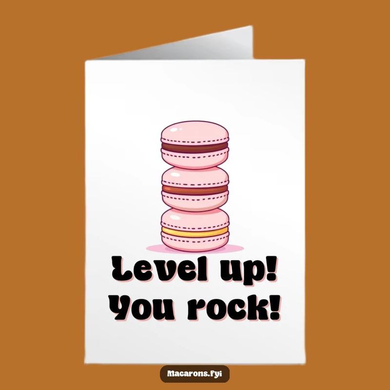Free Printable Congrats Card: Triumphant Macaron Stack For Your Achievement