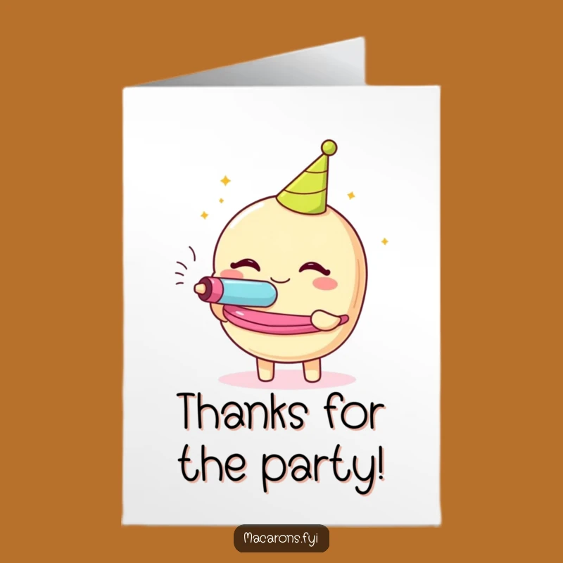 Free Printable Thank You Card: Glee-filled Macaron Thanks You Download
