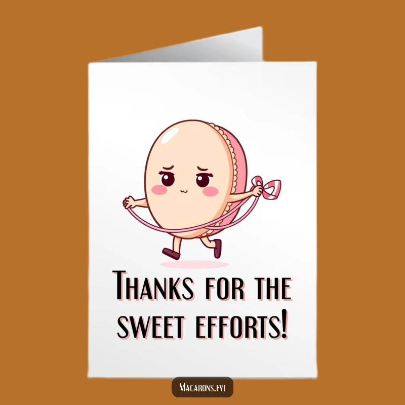 Free Printable Thank You Card: Macaron's Effort for Your Gratitude DIY