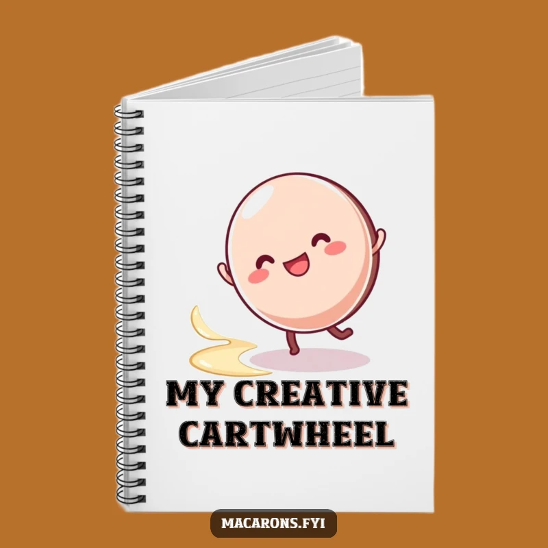 Funny Macaron Cartwheel Notebook: Capture Ideas with Swirls of Creamy Fun