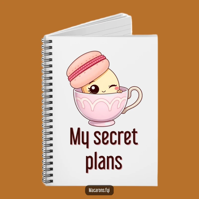Funny Macaron Teacup Wink Notebook: Playful Character Journal