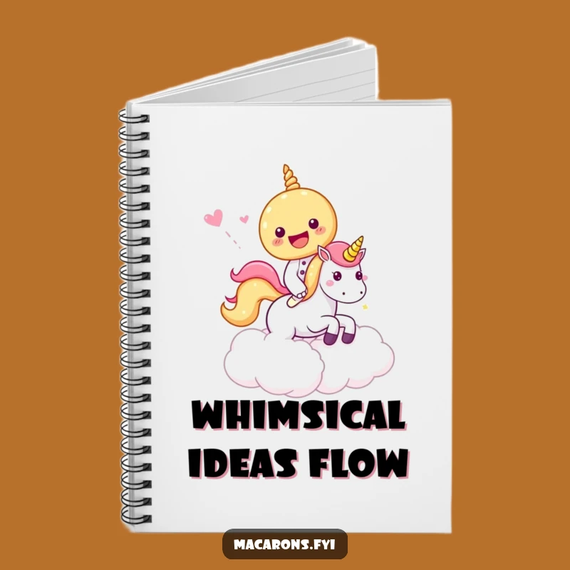 Funny Macaron Unicorn Ride Notebook: Jot Down Magical Ideas, Perfect Creative Funny Gift!