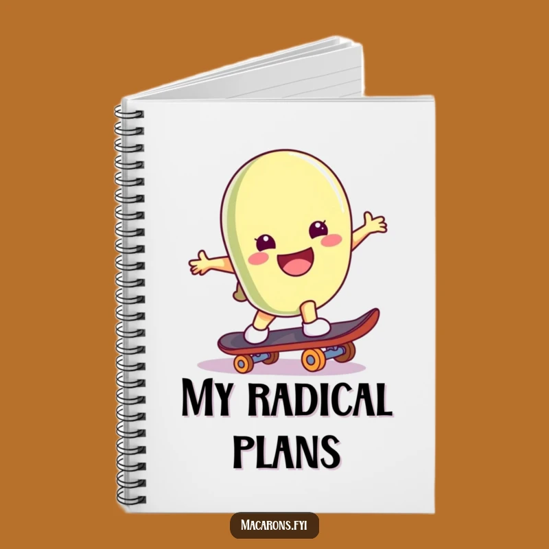 Funny Skater Macaron Notebook - Jot Down Rad Ideas Gift