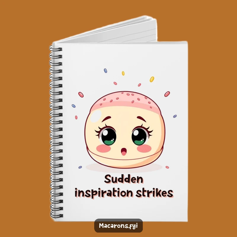 Funny Surprised Macaron Sprinkle Shower Notebook - Jot Down Surprises Gift