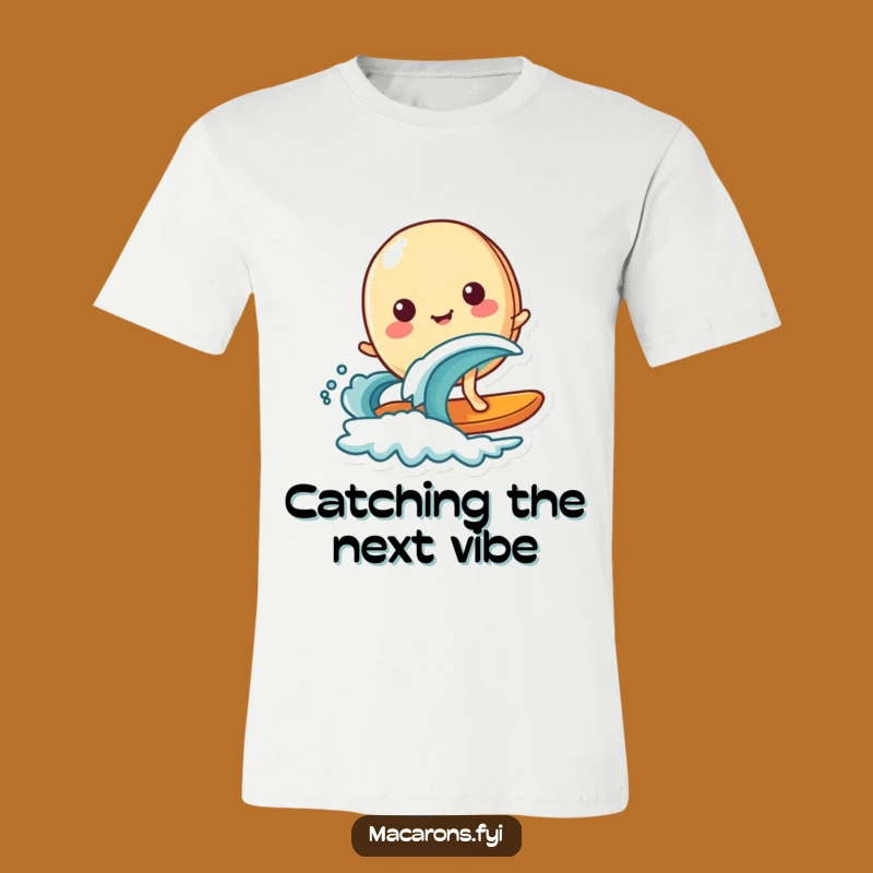 Funny Surfing Macaron T-Shirt - Happy Wave Rider Shirt Gift!