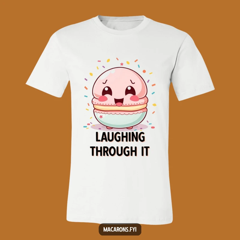 Funny Confetti Macaron Tee: Wear Your Joy with This Hilarious Party Shirt