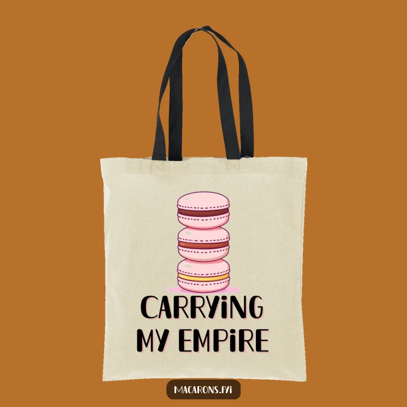 Funny Triumphant Macaron Tower Tote Bag - Carry Your Creations Gift