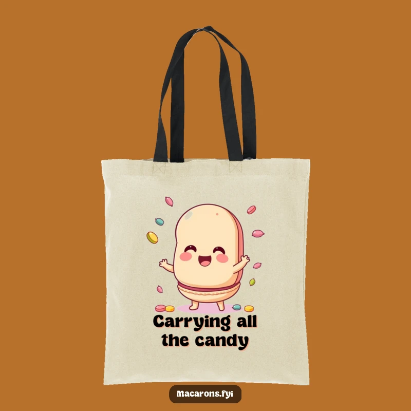 Funny Macaron Juggling Candy Tote Bag: Carry Your Sweet Treasures, Fun & Practical, Funny Gift!