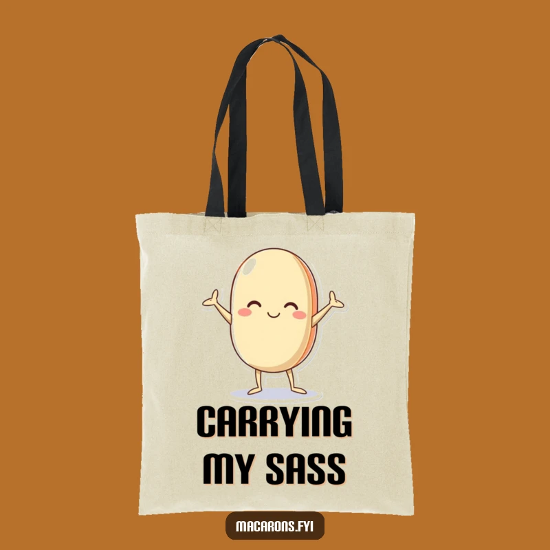 Funny Macaron Tote Bag: Carry Your Laughs with This Akimbo Character Accessory Gift